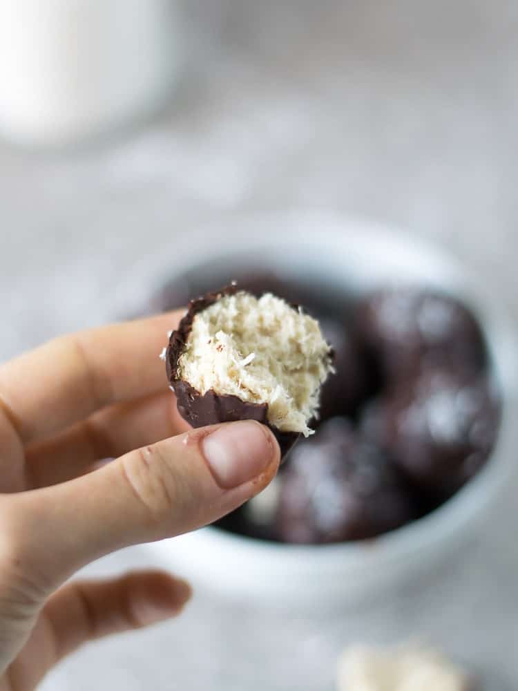 Bombons de Côco e Chocolate