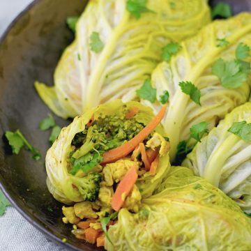 Curcumin Cabbage Chicken Rolls
