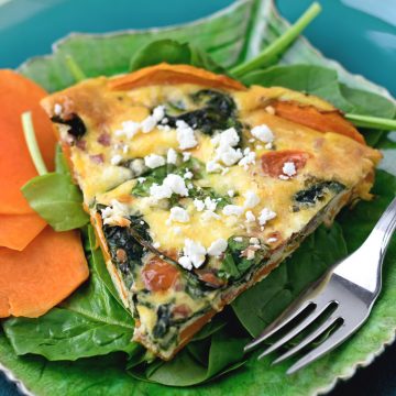 Prosciutto Spinach Quiche with Butternut Crust