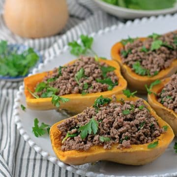 Butternut Squash stuffed with Beef and Proscitutto
