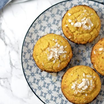 Muffins de Laranja e côco