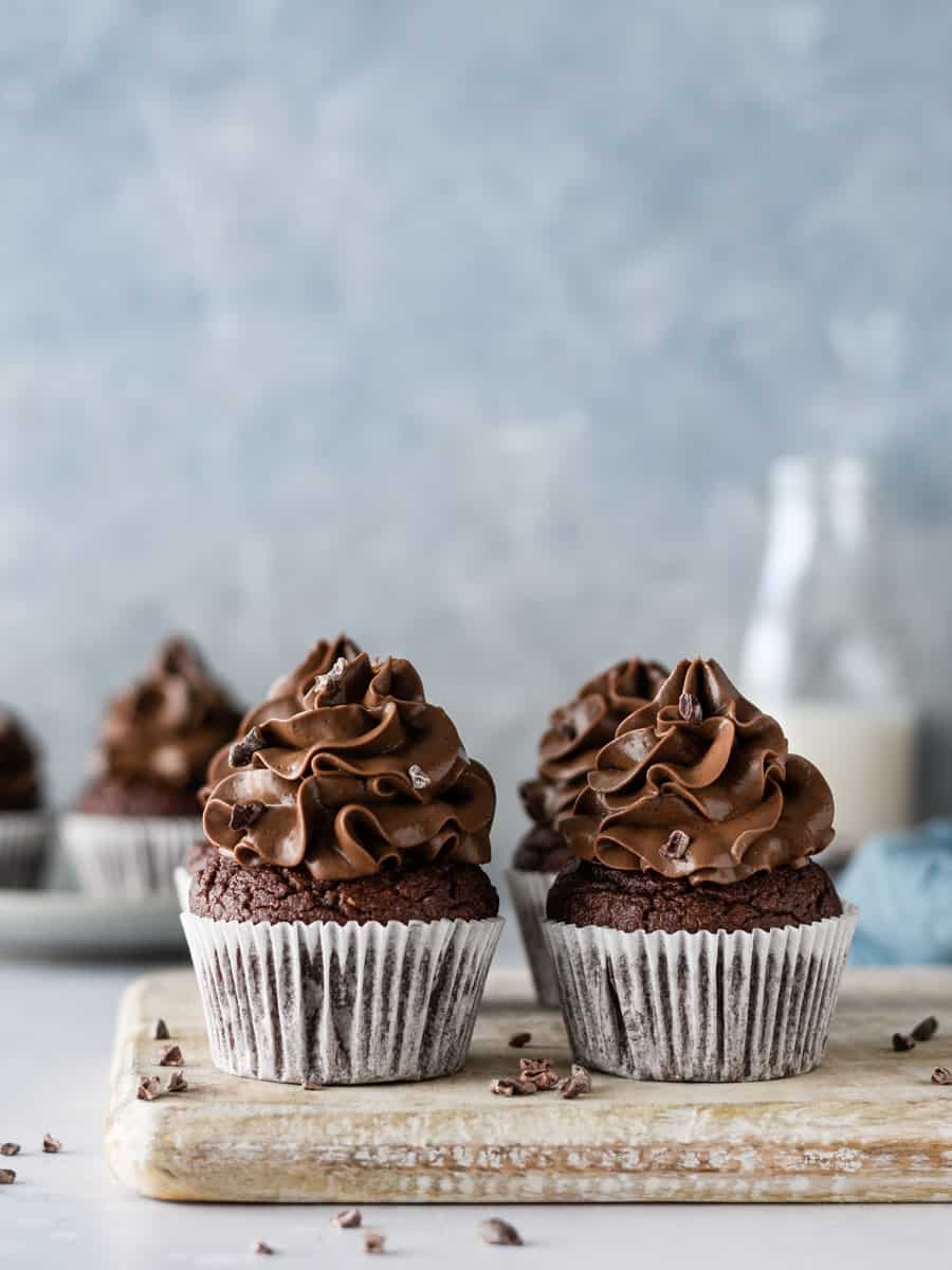 Muffins de Chocolate com cobertura