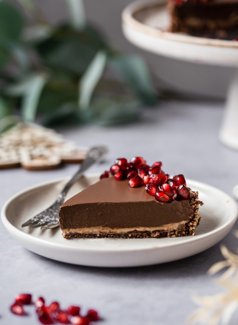 Tarte de chocolate e caramelo